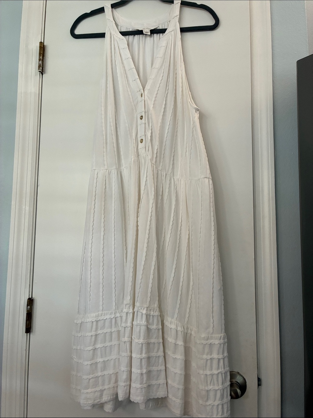 Lilly Pulitzer White Sleeveless Tiered Cotton Dress